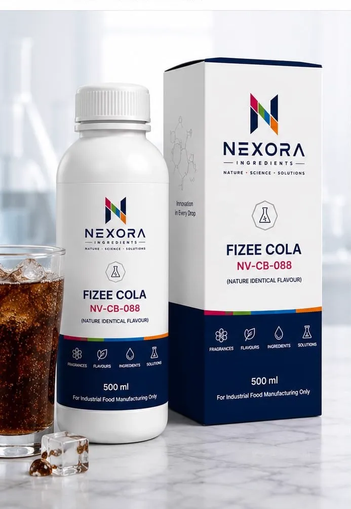 Fizee Cola NV-CB-088, Nexora Ingredients bottle and box